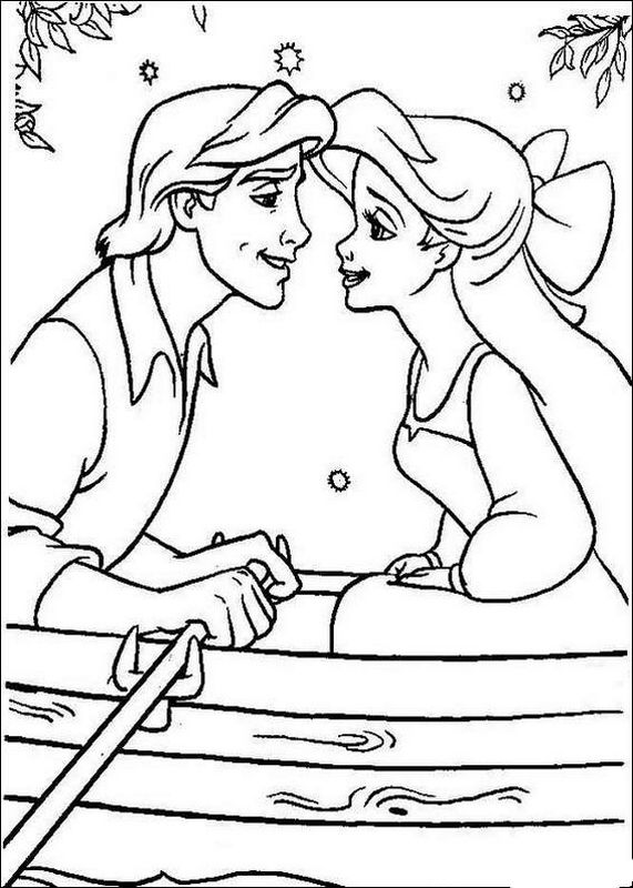 immagine Principe Eric con Ariel in una  barca
